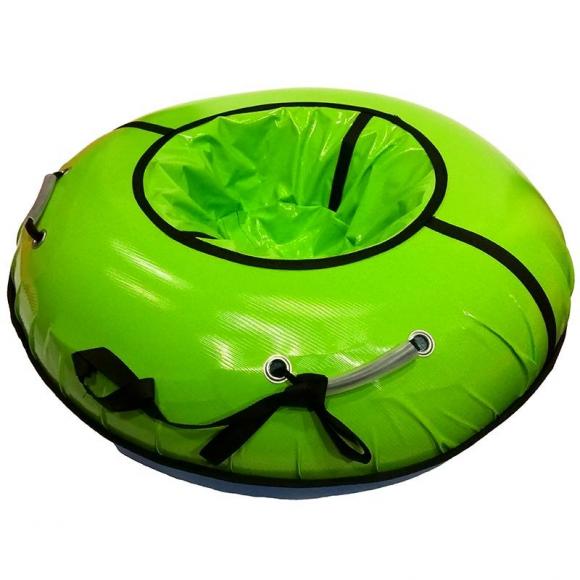 Тюбинг с пластиковым дном 100 см салатовый